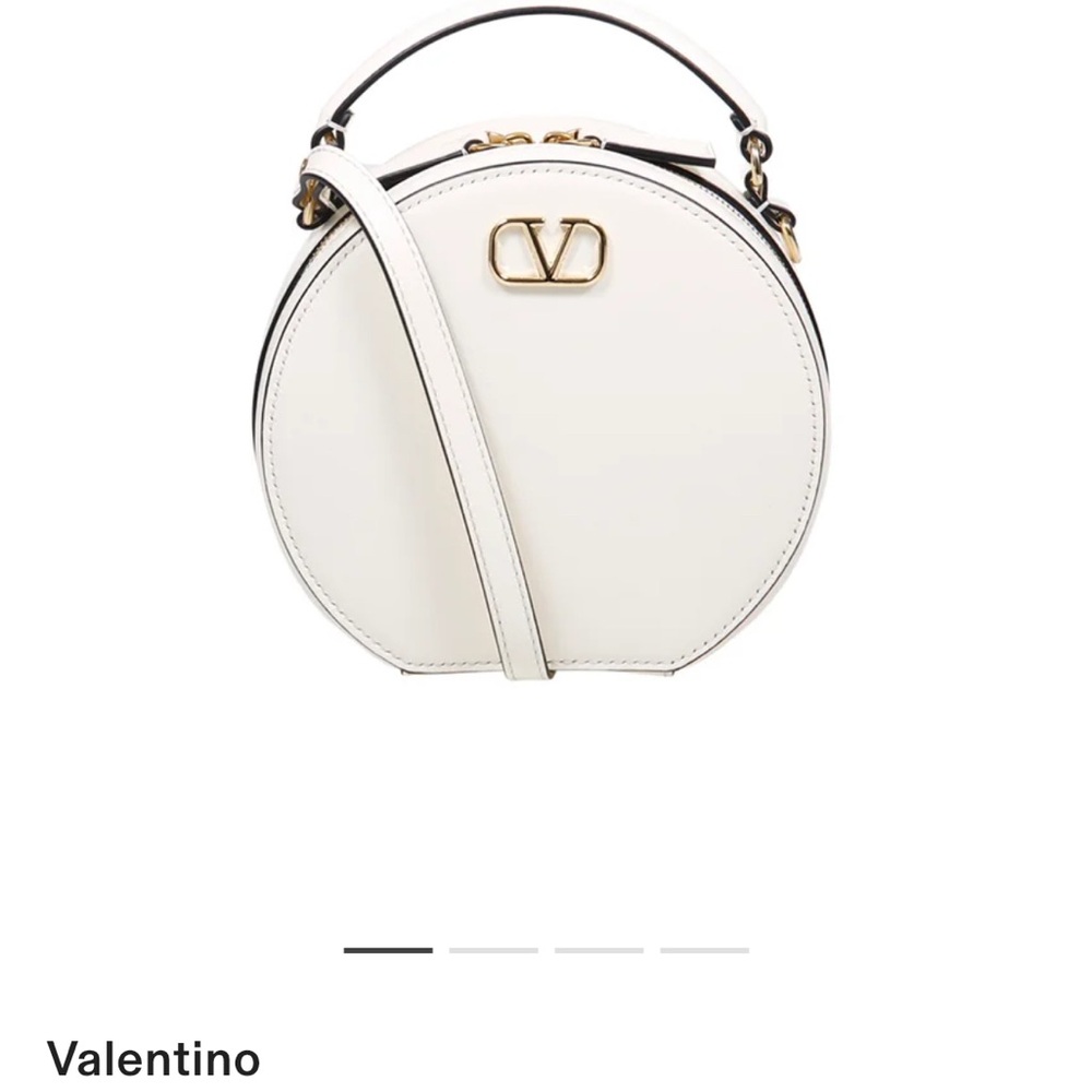Authentic Valentino Cream Round Crossbody Bag